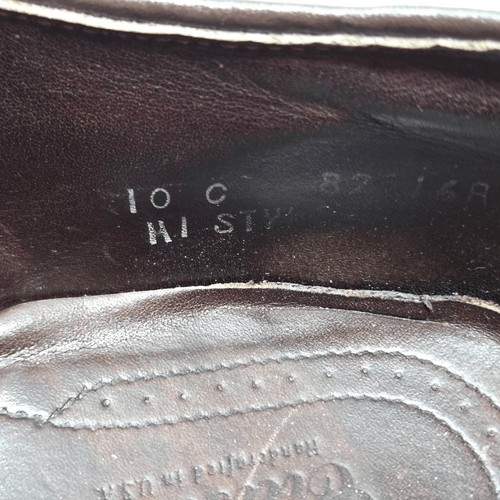 FOOTJOY CLASSICS BROWN LEATHER WOVEN OXFORD GOLF SHOES SPIKELESS MENS 10 C - Picture 6 of 9