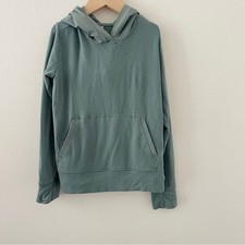 Athleta Girl All Out Effort Pullover Sweatshirt Hoodie - Green 8-10