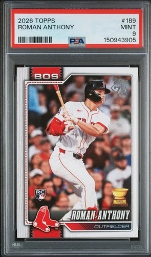 Roman Anthony RC 2026 Topps #189 PSA 9 Mint Read