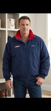 VTG Lands' End Squall Jacket Mens XL Navy Blue Red Fleece Lined Made in USA