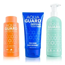 AQUA GUARD Swimmers Essential Hair Protection Bundle | Prevents Chlorine Dama...