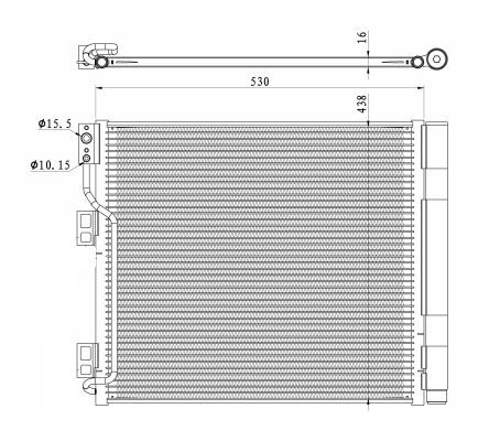 CONDENSER AIR CONDITIONING 350327 FOR NISSAN NV200/EVALIA/Bus/Van 1.5L ...