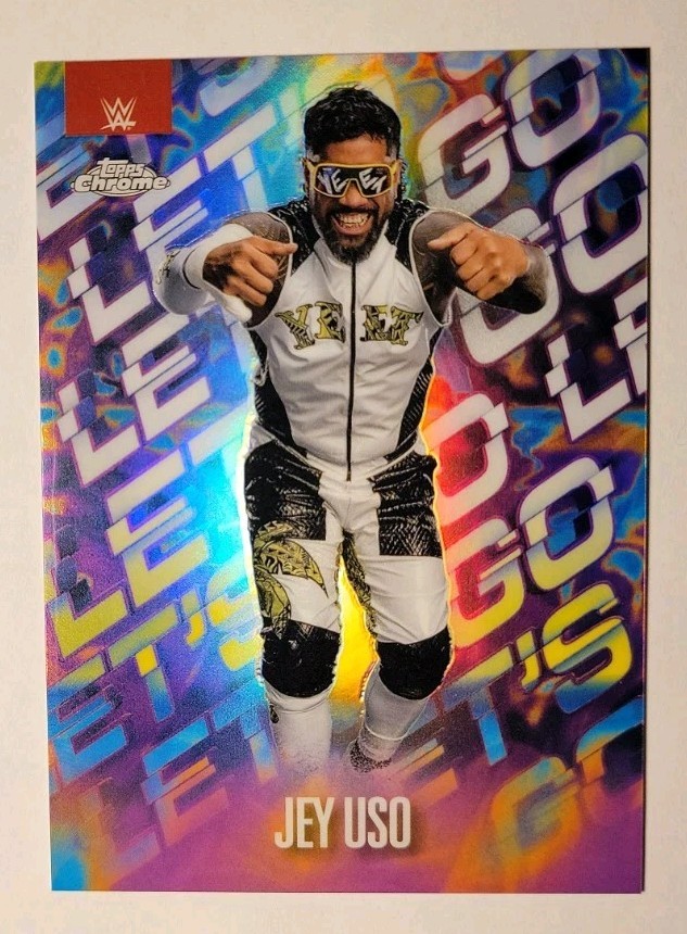 Jey Uso #LG-JU Wrestling Cards 2025 Topps Chrome WWE Let’s Go trading card — raw and PSA graded price guide