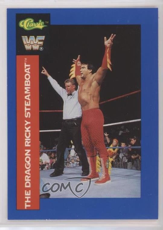 1991 Classic WWF Superstars No Copyright Ricky The Dragon Steamboat #129 a8a
