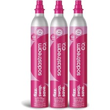 CO2 Gas Refill Pack - 3 Cylinders, Pink Quick Connect