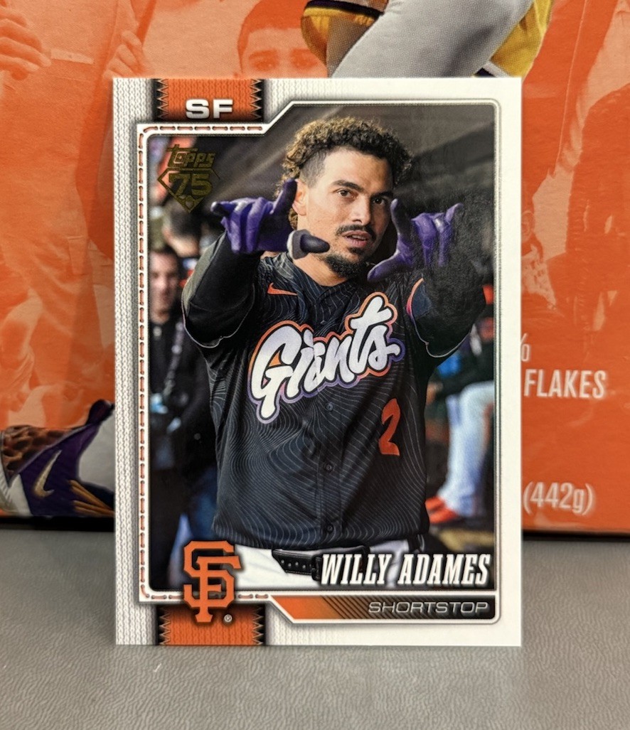 Willy Adames 2026 Topps Series 1 Golden Mirror SSP Giants #267 Short Print