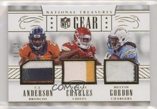 2016 National Treasures NFL Gear Trios Prime 6/25 CJ Anderson Jamaal Charles 1i7