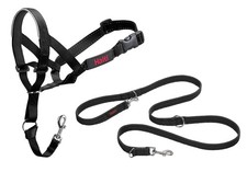 Headcollar Size 3, Black  Training Leash Size Large, Black Combination Pack ...