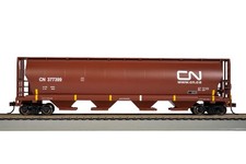 Trains Canadian 4-Bay Cylindrical Grain Hopper with Flashing End of Train Dev...