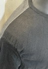 LANVIN Black Gray Silk/Cotton/Wool Color Block Pullover Sweater Size Medium — photo 7