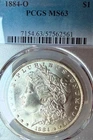 1884-O MS63 Shiny PCGS New Orleans Mint Morgan Silver Dollar