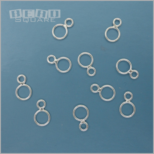 10 Sterling Silver Double Closed Jump Ring / Figure 8 / Eye Connectors #33416 - Picture 1 of 1