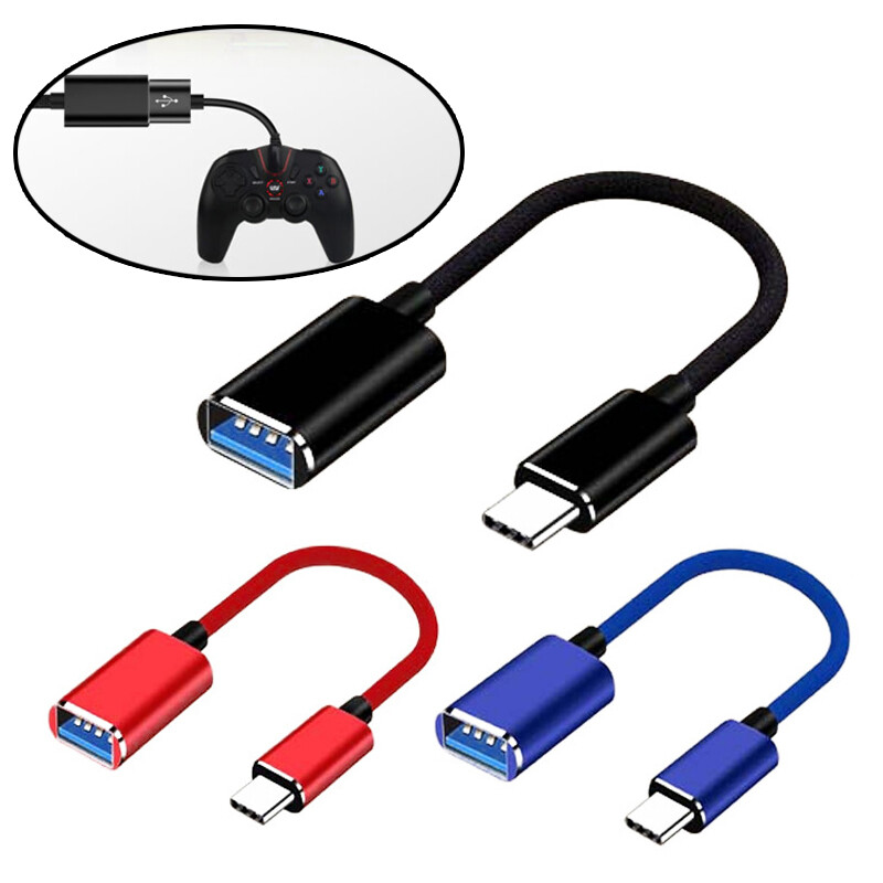 USB-C To USB-A OTG Adapter - Black Aluminum, USB 3.1 Gen 1, Connect New Devices To Old Ports