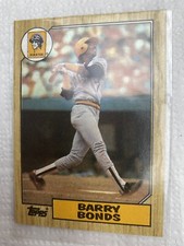 1987 Rare Topps Barry Bonds Error Rookie Card #320 Errors Low Starting