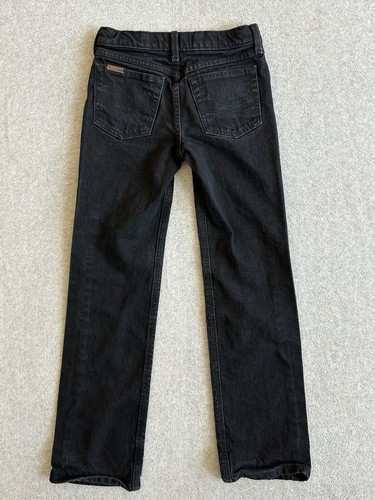 Ariat Jeans Boys 12 Black Slim Straight Legacy B5 Western Cowboy Youth Faded - Picture 6 of 15