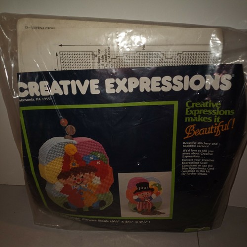 CREATIVE EXPRESSIONS HIGH FLYING CLOWN BANK FASHION EASE KIT 1984 #5022. *READ* - Picture 3 of 12