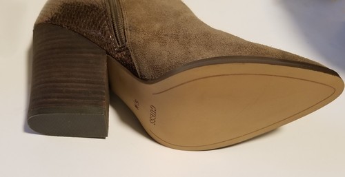 $129 Guess MILLIE Marrón Gamuza Bronce Diseñador Botines Botines 5.5 - Imagen 6 de 6