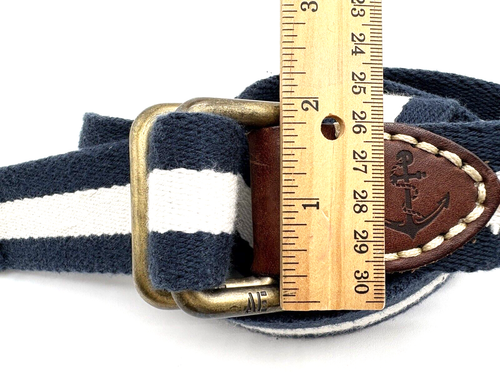 American Eagle Women’s Belt XL Leather Tabs Woven Boho Hipster Peasant - Picture 8 of 9