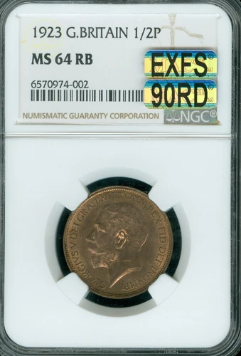1923 George V Half Penny — photo from another recent sale