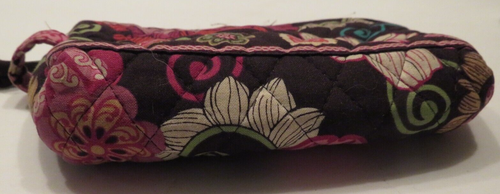 Bolso de Maquillaje Vera Bradley Marrón Rosa Floral Jerez Retirado Cierre de Cremallera Acolchado - Imagen 5 de 8