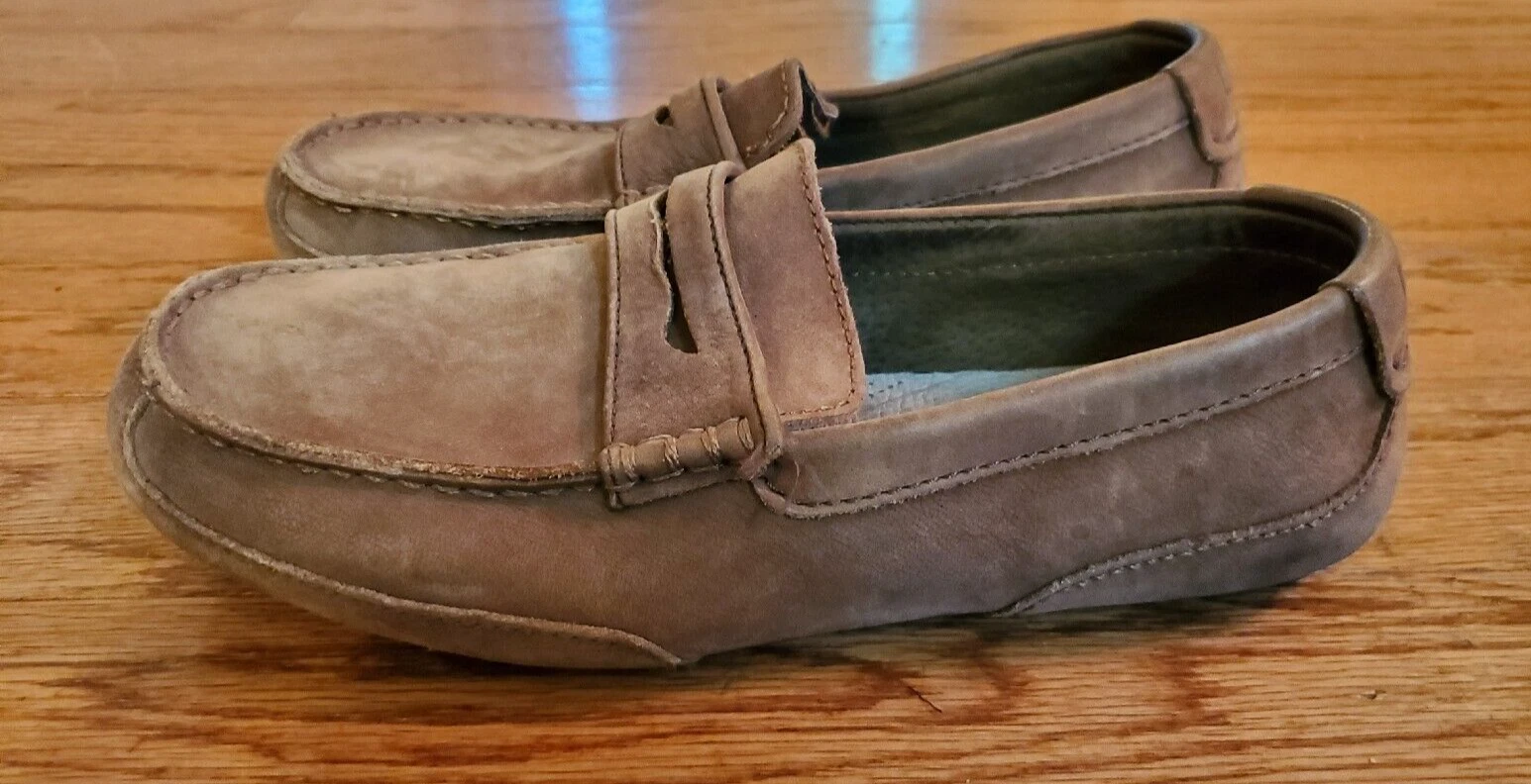 Mocassino Ugg uomo Tucker Penny scarpe da guida 1008831 pelle nabuk marrone taglia 8