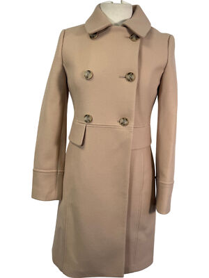 Forever New Soft Oatmeal Beige Sandy Dolly Coat Double Breasted Pea Coat UK  UK