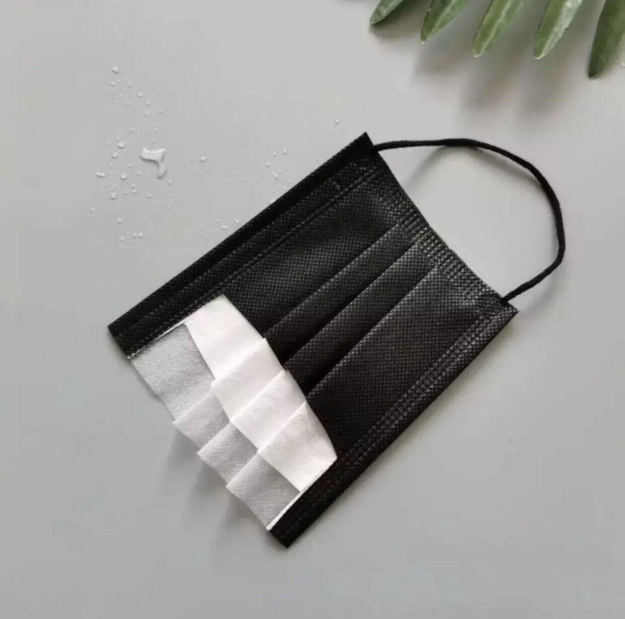 Face Mask 50/2500 PCS Adult Black Disposable Masks 3Layer Filter