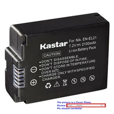 Kastar Replacement Battery Pack for Nikon EN-EL21 MH28 Nikon 1 V2 Digital Camera