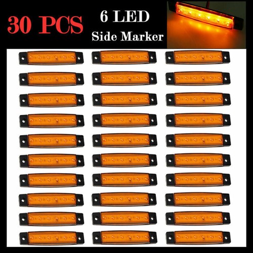Luci Laterali, 2X 4 LED 12V / 24V Amber Car Side Clearance Marker - 3
