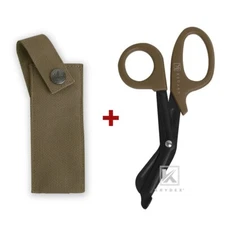 KRYDEX Medical Hand Pouch & Shears Shear Pouch Scissors Sheath MOLLE Back Coyote