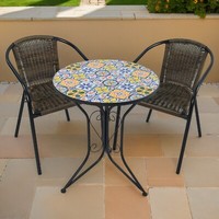 CUBA BISTRO TABLE & 2 SAN REMO CHAIRS - 35% OFF & FREE DELIVERY