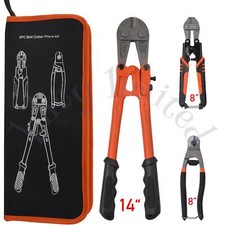 3 PCS Heavy Duty Bolt Cutters Wire Cable Chain Lock Croppers Carbon Steel Cutter