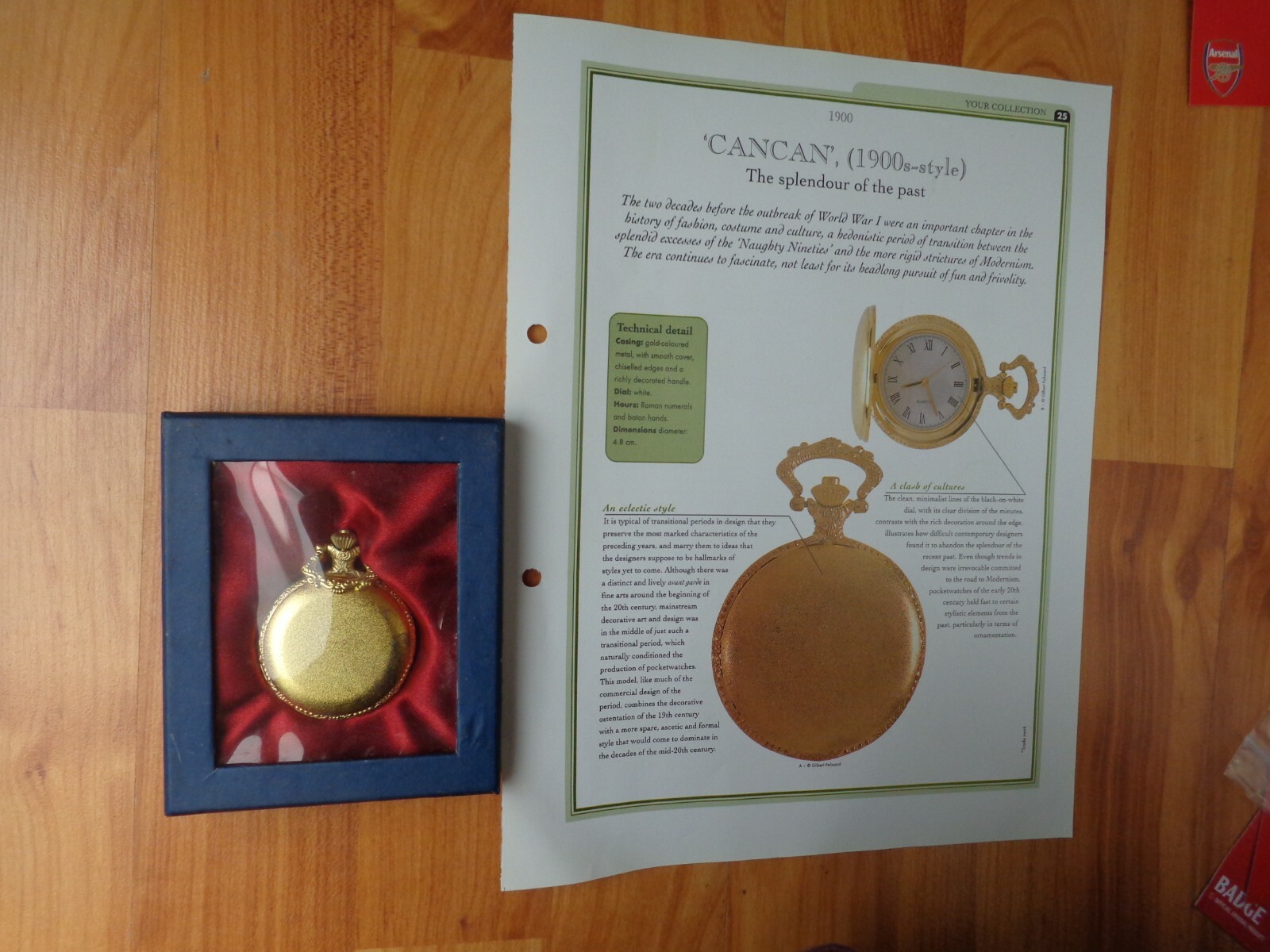 HACHETTE CLASSIC POCKET WATCH COLLECTION CANCAN 1900'S STYLE WATCH