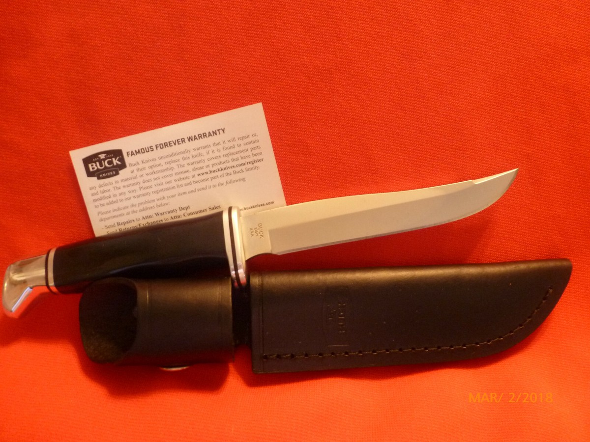 Buck 105BKS Pathfinder Fixed Blade Knife With Leather Sheath