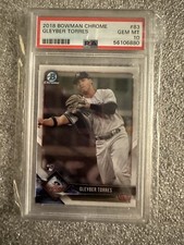 2018 Bowman Chrome Gleyber Torres 83 Rookie Card PSA 10 Yankees Gem Mint. rookie card picture