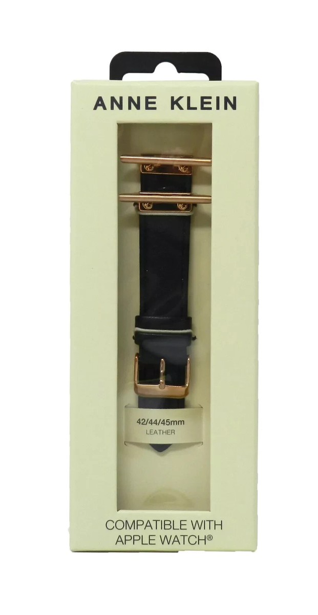 Anne Klein Fashion Leather Band For Apple Watch Navy/Rose  display picture 1
