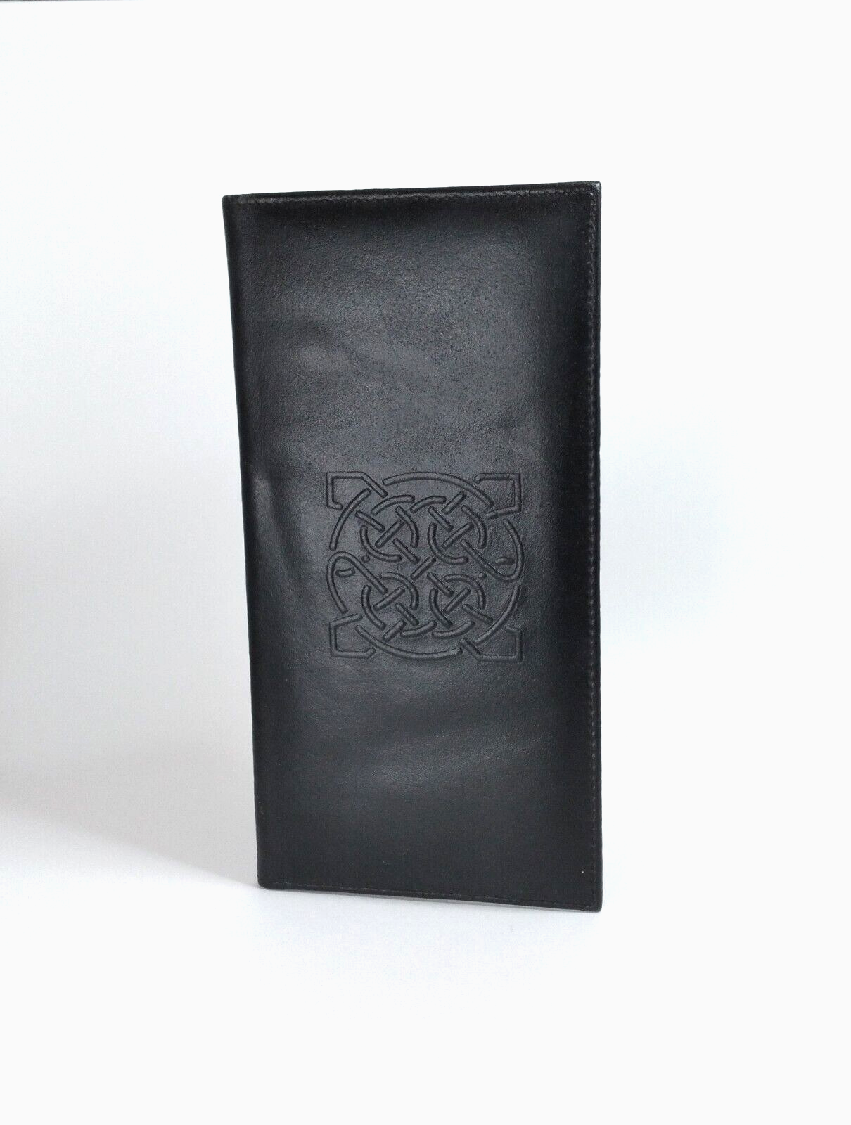 Irish Celtic Black Passport Holder Wallet with Pen Loop 9x4.5 Lightweight Travel-image