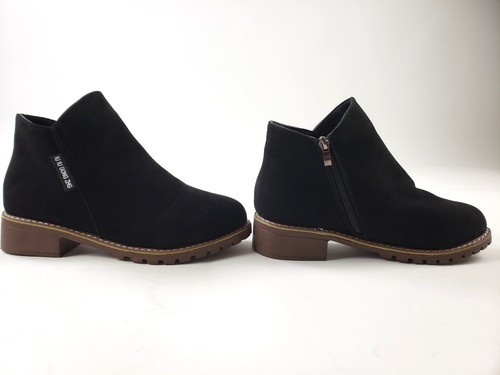 Yasirun Women's Black Ankle Boots Side Zip Size 8 US (B, M) - Picture 3 of 7