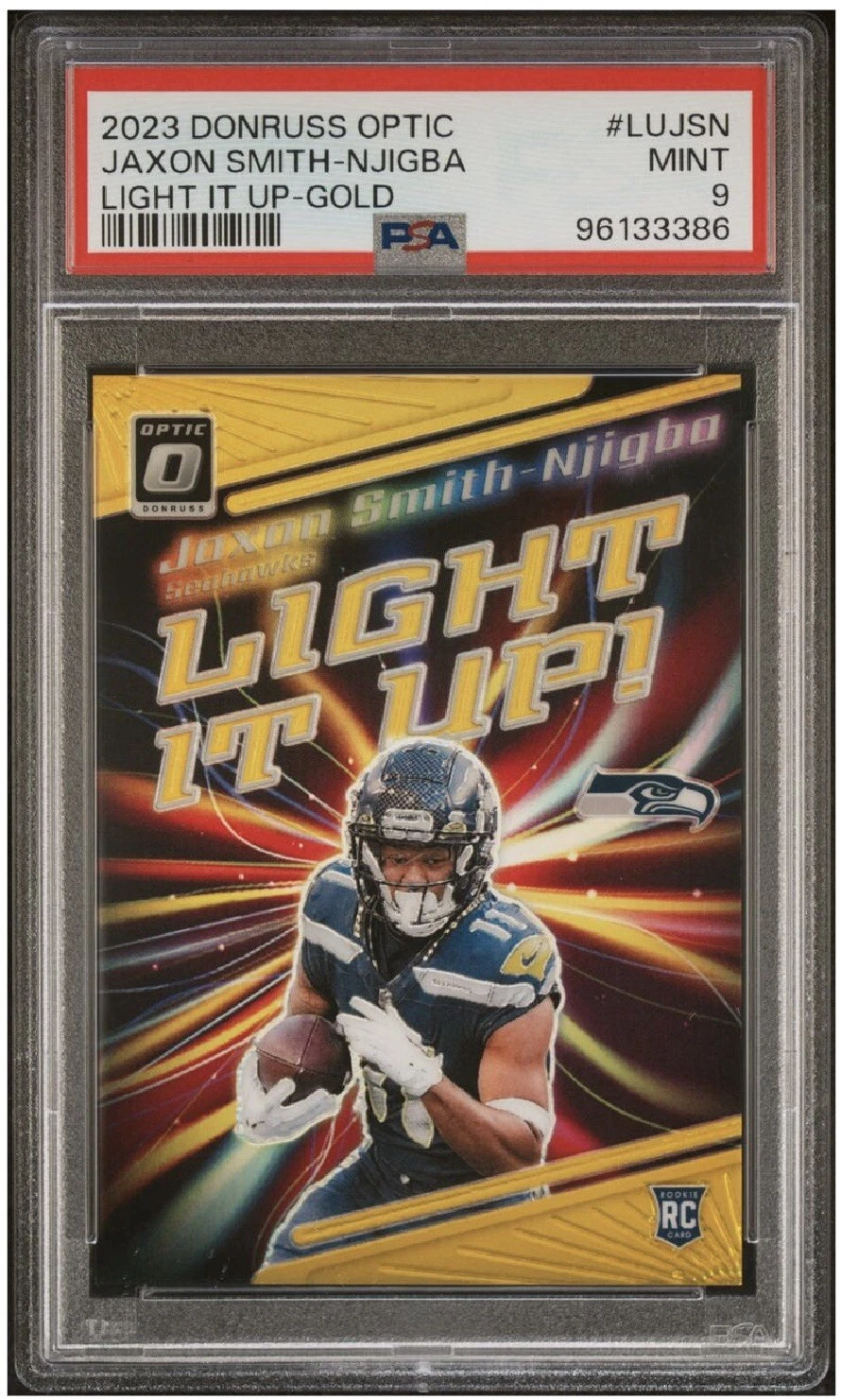 Jaxon Smith-Njigba Panini Donruss Optic Light It Up #LUJSN Gold