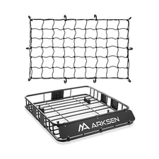 ARKSEN 43 x 39 x 6 Inch Universal 250LB Heavy Duty Roof Rack Cargo with Cargo...