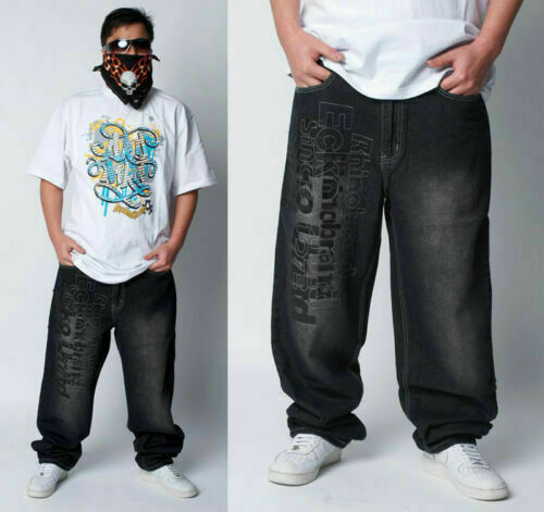 HipHop Hip-Hop Men Jeans Pants Baggy 