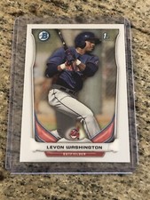 2014 1st Bowman Chrome Prospect Baseball Card BCP42 Levon Washington-Indians NMT