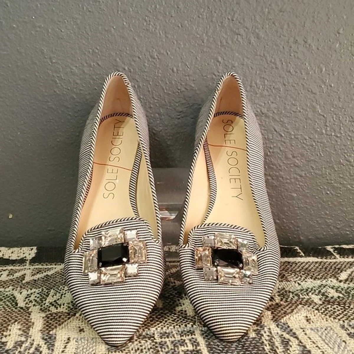 Sole society libry bejeweled best sale flat