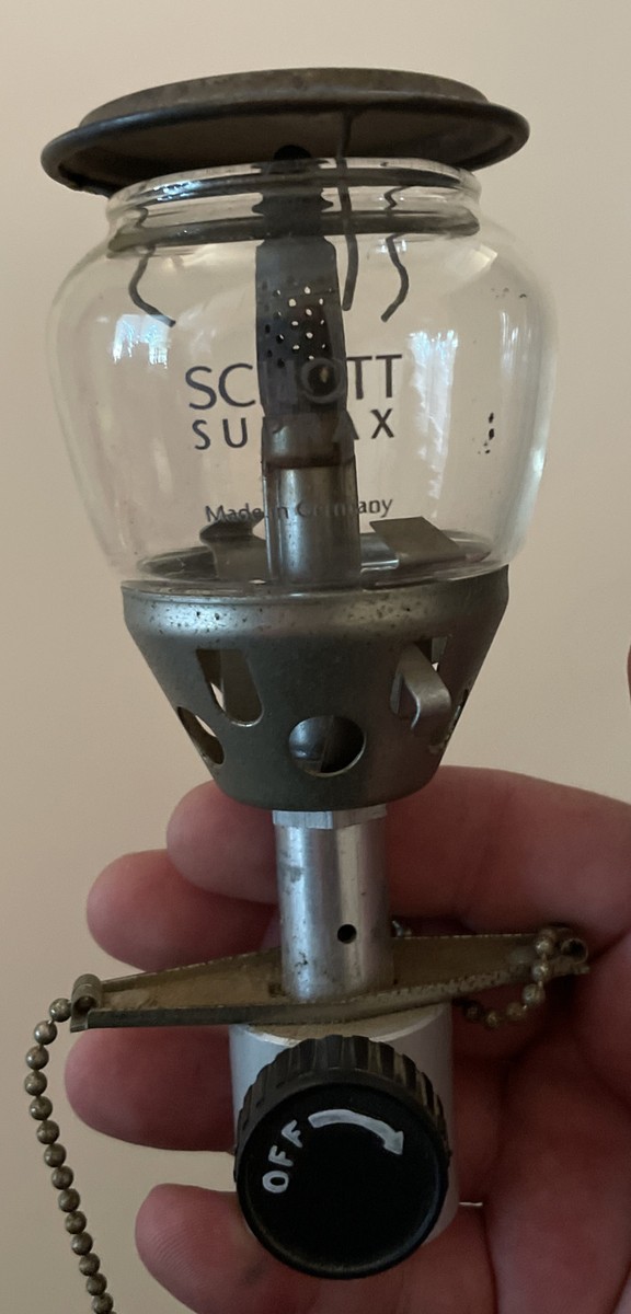 Vintage Hiking Schott Suprax Lantern Single Mantle, Made in Vintage Hiking Schott Suprax Lantern Single Mantle, Made in