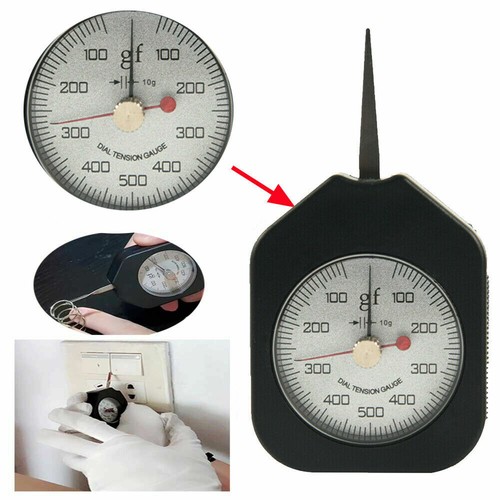 Double Pointer Tensionmeter Dial Tension Meter Gram Force Gauge 100-500-100g - Picture 12 of 12