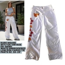    RARE Vintage Da-Nang Embroidered Cargo Pants 28/29"
