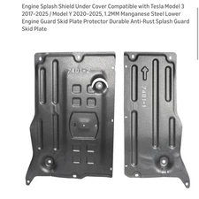 PENSUN Tesla Model 3 Y Underbody Skid Plate Engine Splash Shield 2017-2025