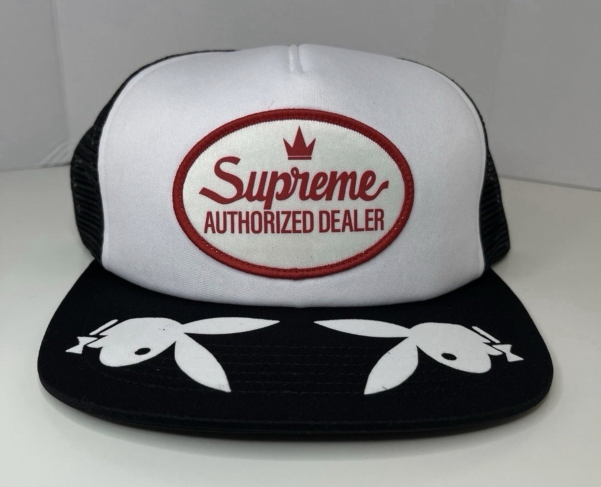 🔥Supreme Playboy Mesh Back 5-Panel| Black| Trucker Hat| SS26| IN