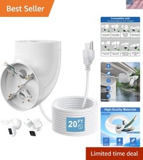 Eave Mount 20ft Cable for Ring and Compatible Floodlight Cameras