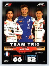 2022 Topps Turbo Attax F1 Team Trio Juan Manuel Correa Martins Saucy #124